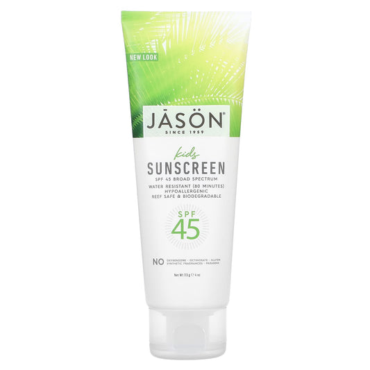 Jason Natural-Kids Sunscreen-SPF 45-4 oz (113 g)