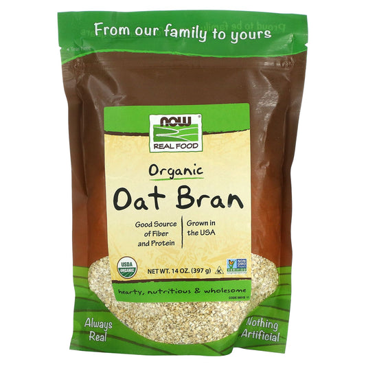 NOW Foods-Real Food-Organic Oat Bran-14 oz (397 g)