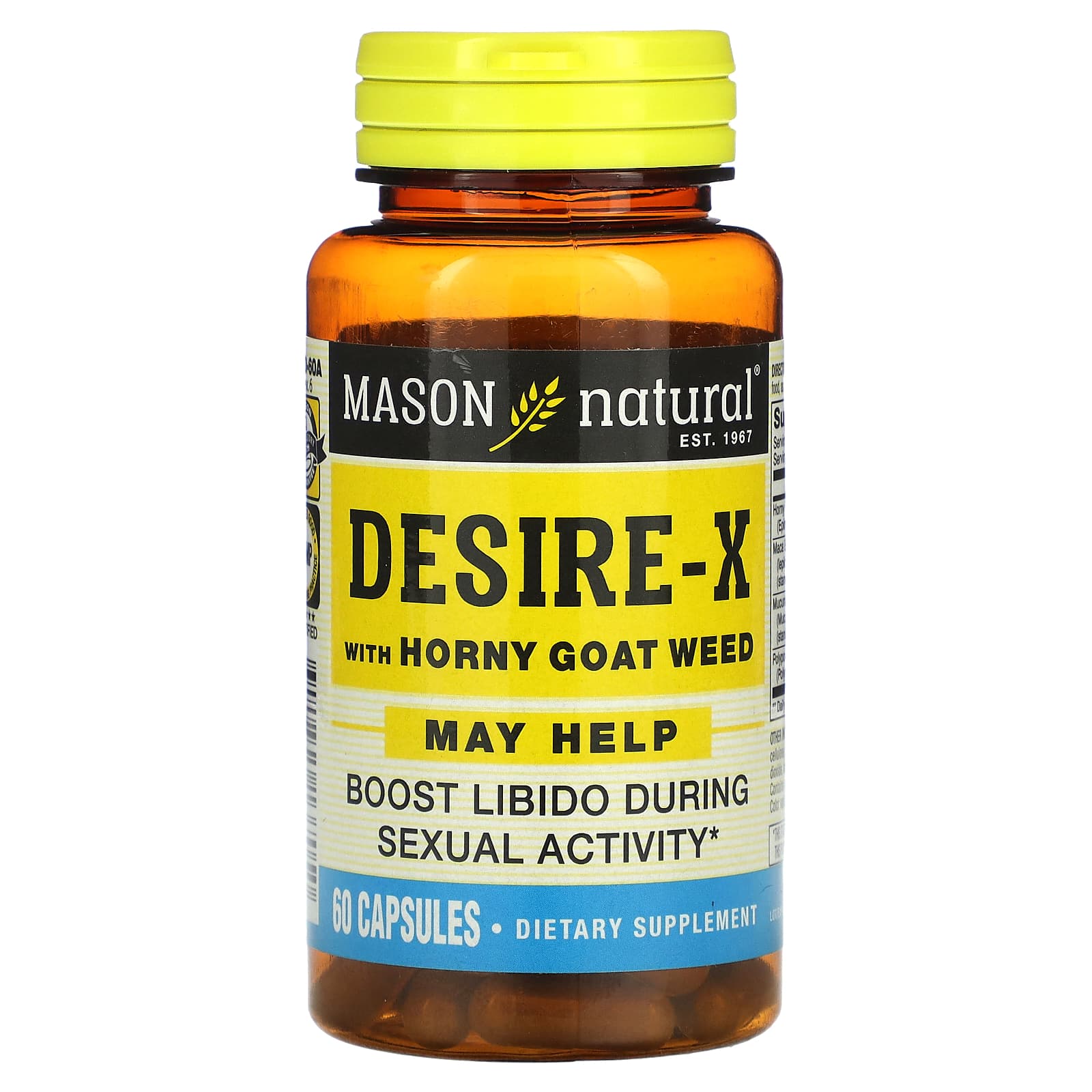 Mason Natural-Desire-X with Horny Goat Weed-60 Capsules