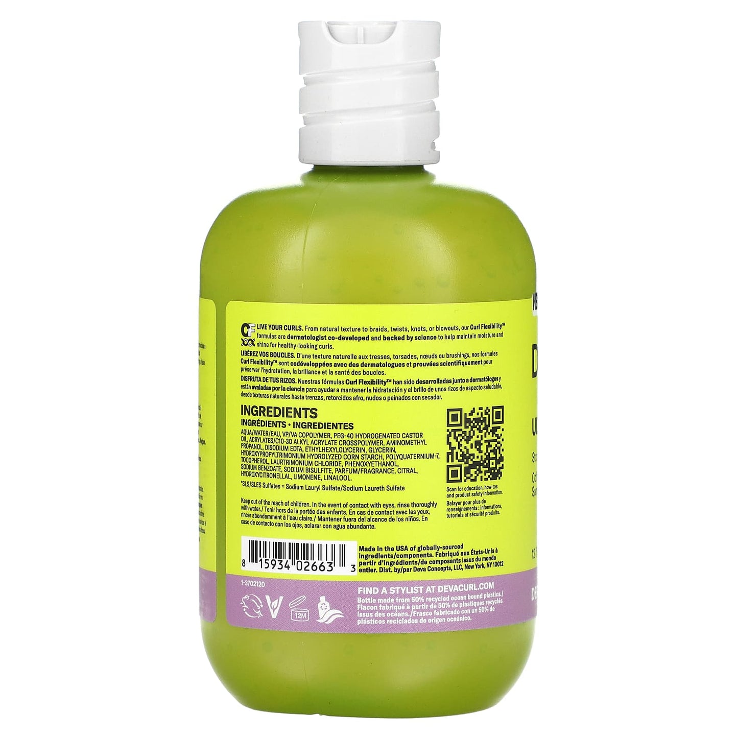 DevaCurl, Ultra Defining Gel, Strong Hold No-Crunch Styler, 12 fl oz (355 ml)