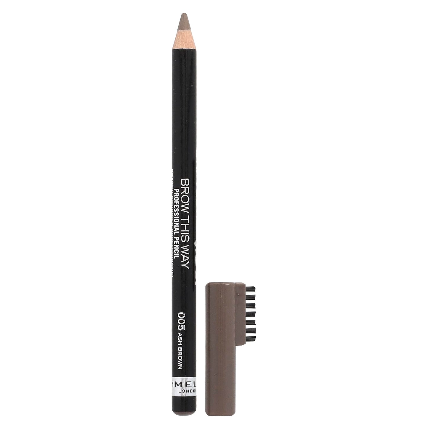 Rimmel London-Brow This Way-Professional Eyebrow Pencil-005 Ash Brown-0.05 oz (1.4 g)