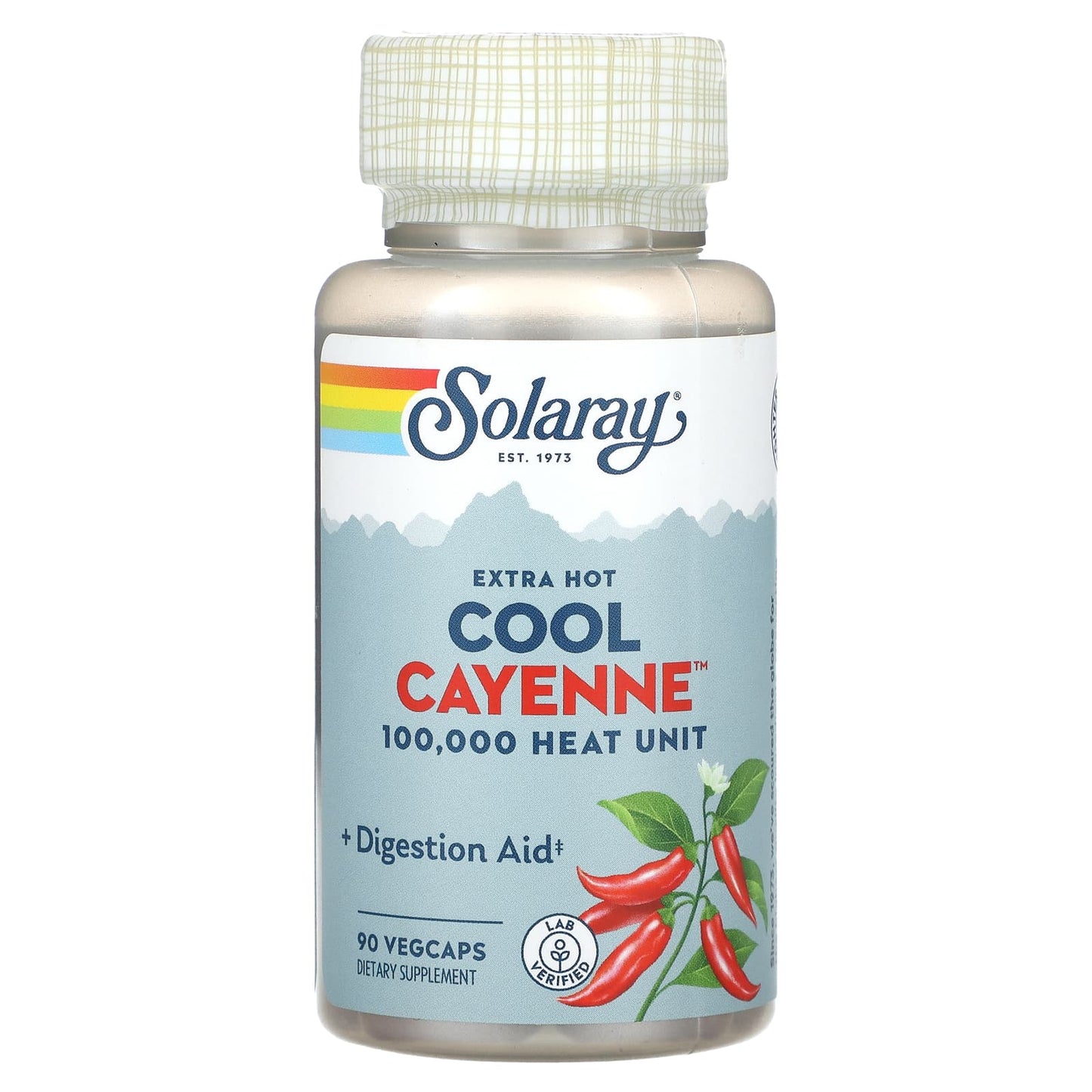 Solaray-Extra Hot Cool Cayenne-90 VegCaps