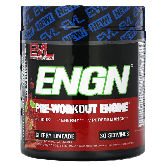 EVLution Nutrition-ENGN-Pre-Workout Engine-Cherry Limeade-10.6 oz (300 g)