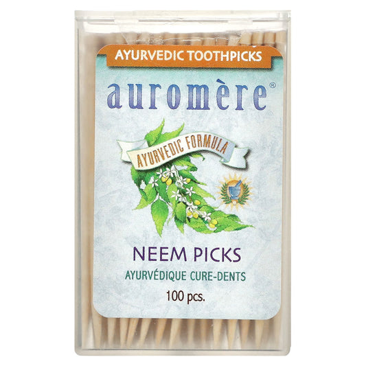 Auromere-Ayurvedic Toothpicks-Neem Picks-100 Pieces