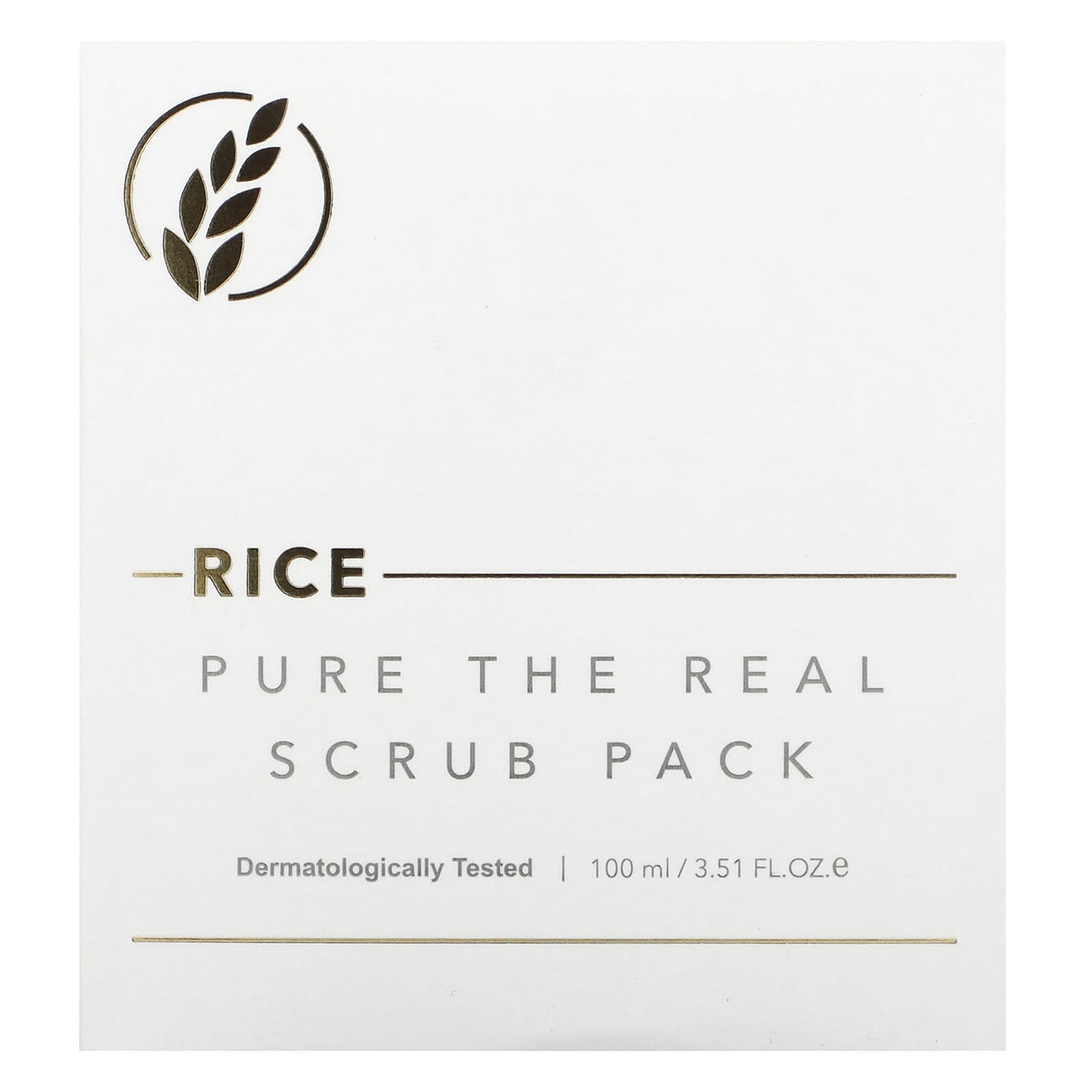 Thank You Farmer, Rice Pure The Real Scrub Pack , 3.51 fl oz (100 ml)