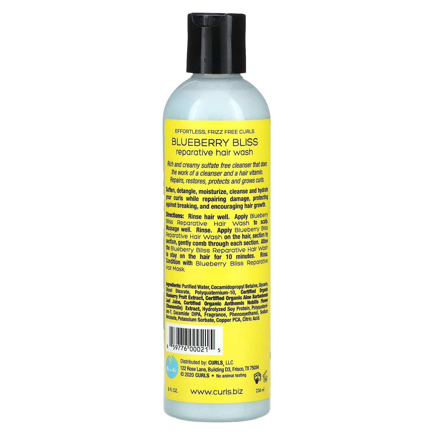 Curls, Blueberry Bliss, Reparative Hair Wash, 8 fl oz (236 ml)