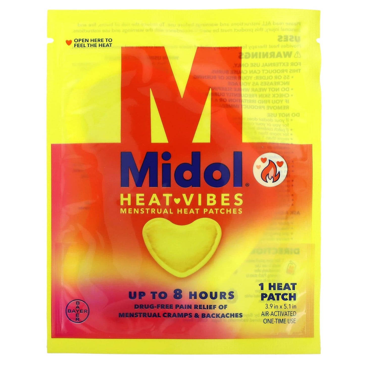 Midol, Heat Vibes, Menstrual Heat Patches, 3 Heat Patches