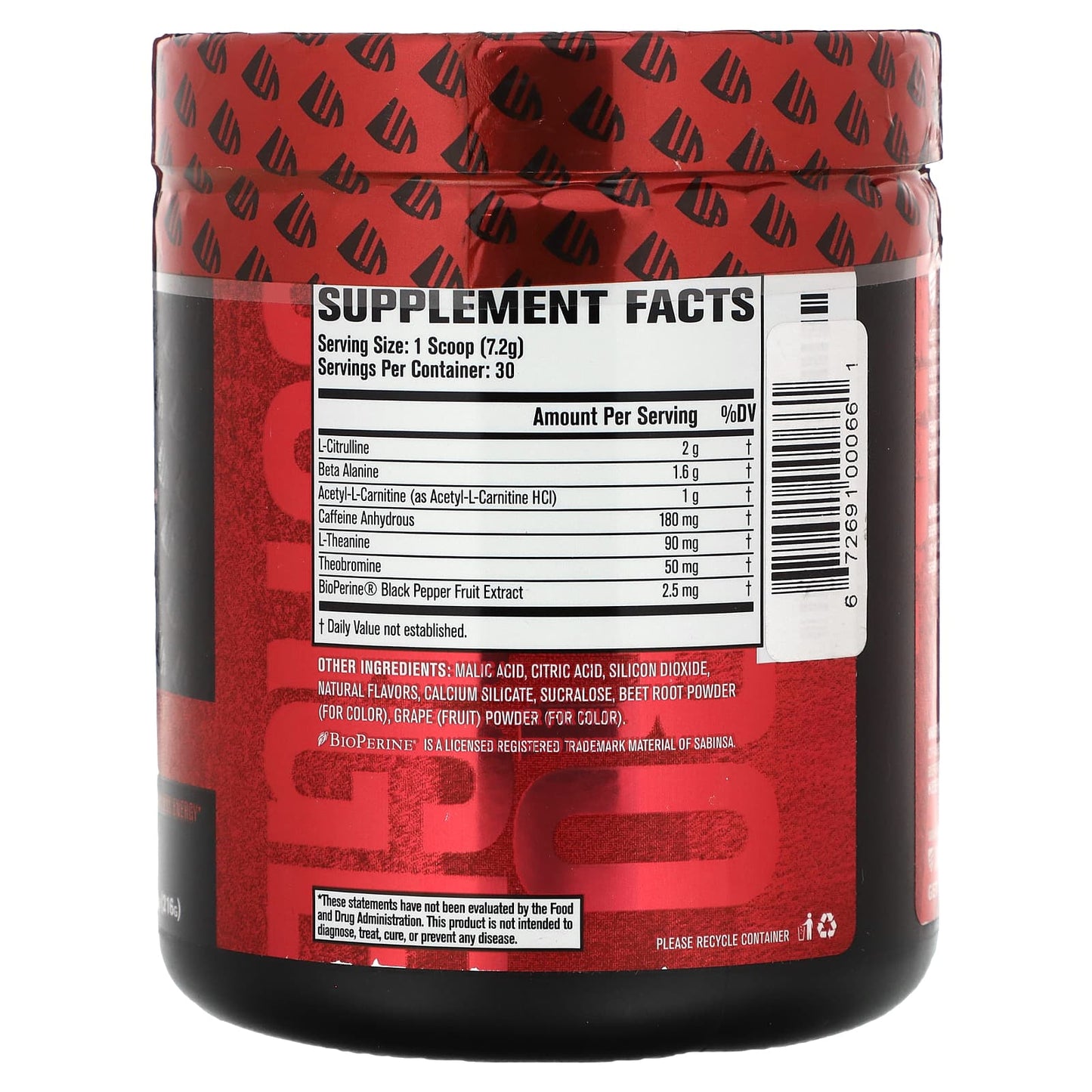 Jacked Factory, Nitro Surge, Shred Thermogenic Pre-Workout, Black Cherry, 7.61 oz (216 g)