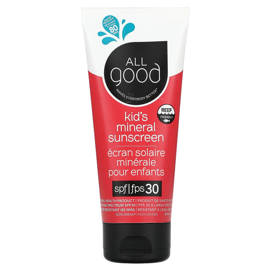 All Good Products-Kid's Mineral Sunscreen-SPF 30-3 fl oz (89 ml)