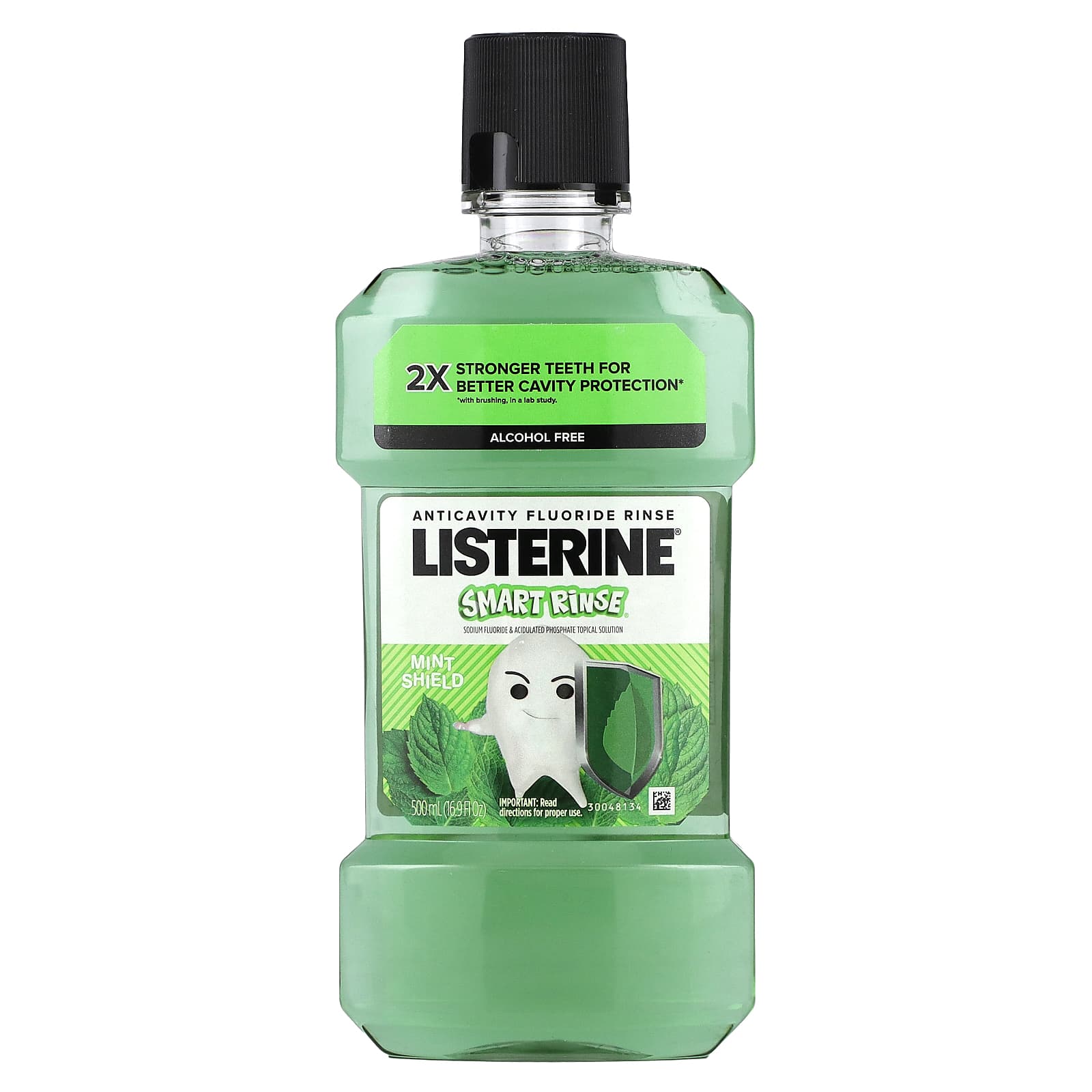 Listerine-Smart Rinse-Anticavity Fluoride Rinse-Mint Shield-16.9 fl oz (500 ml)