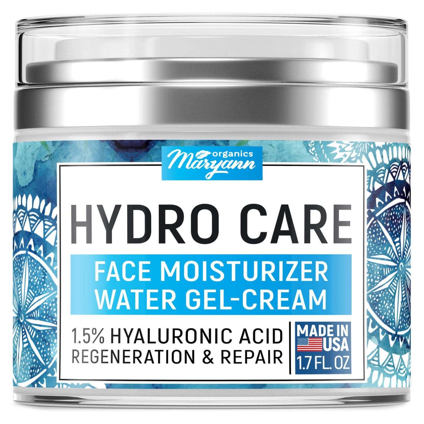 Maryann Organics-Hydro Care-Face Moisturizer Water Gel-Cream-1.7 fl oz