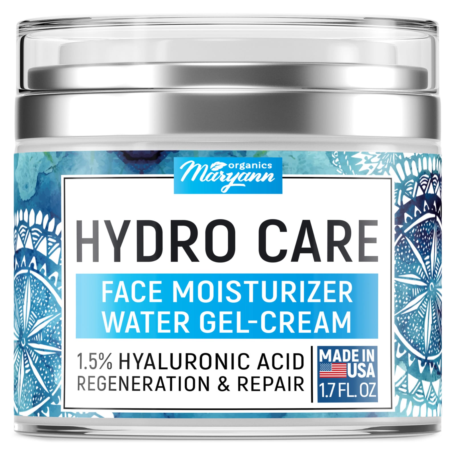 Maryann Organics-Hydro Care-Face Moisturizer Water Gel-Cream-1.7 fl oz