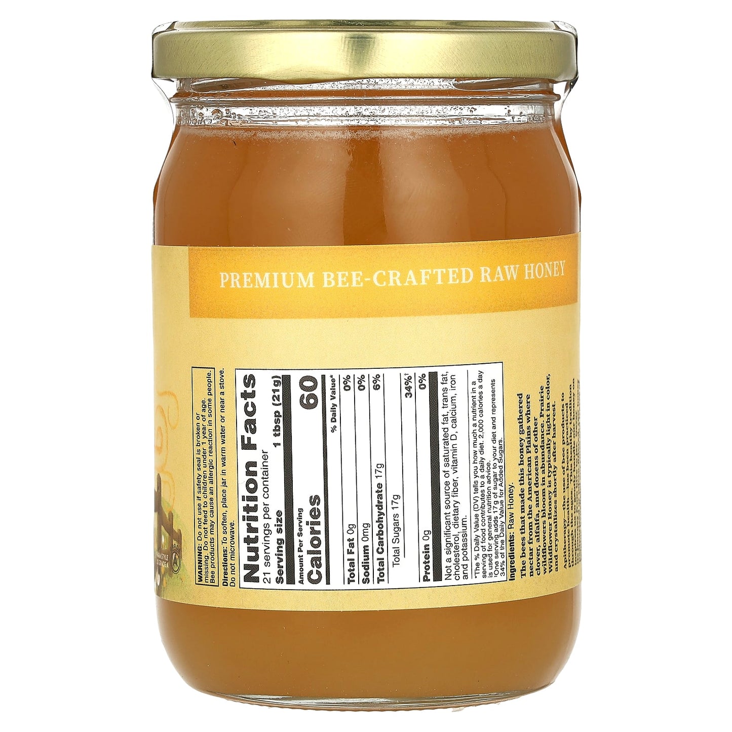 Honey Gardens, Raw Honey, Wildflower, 16 oz (454 g)