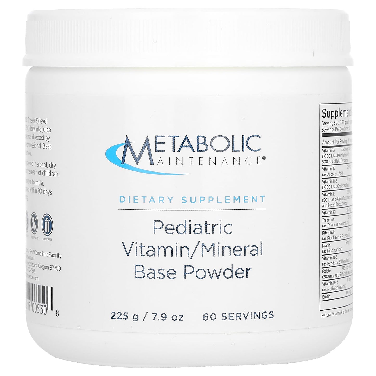 Metabolic Maintenance-Pediatric Vitamin/Mineral Base Powder-7.9 oz (225 g)