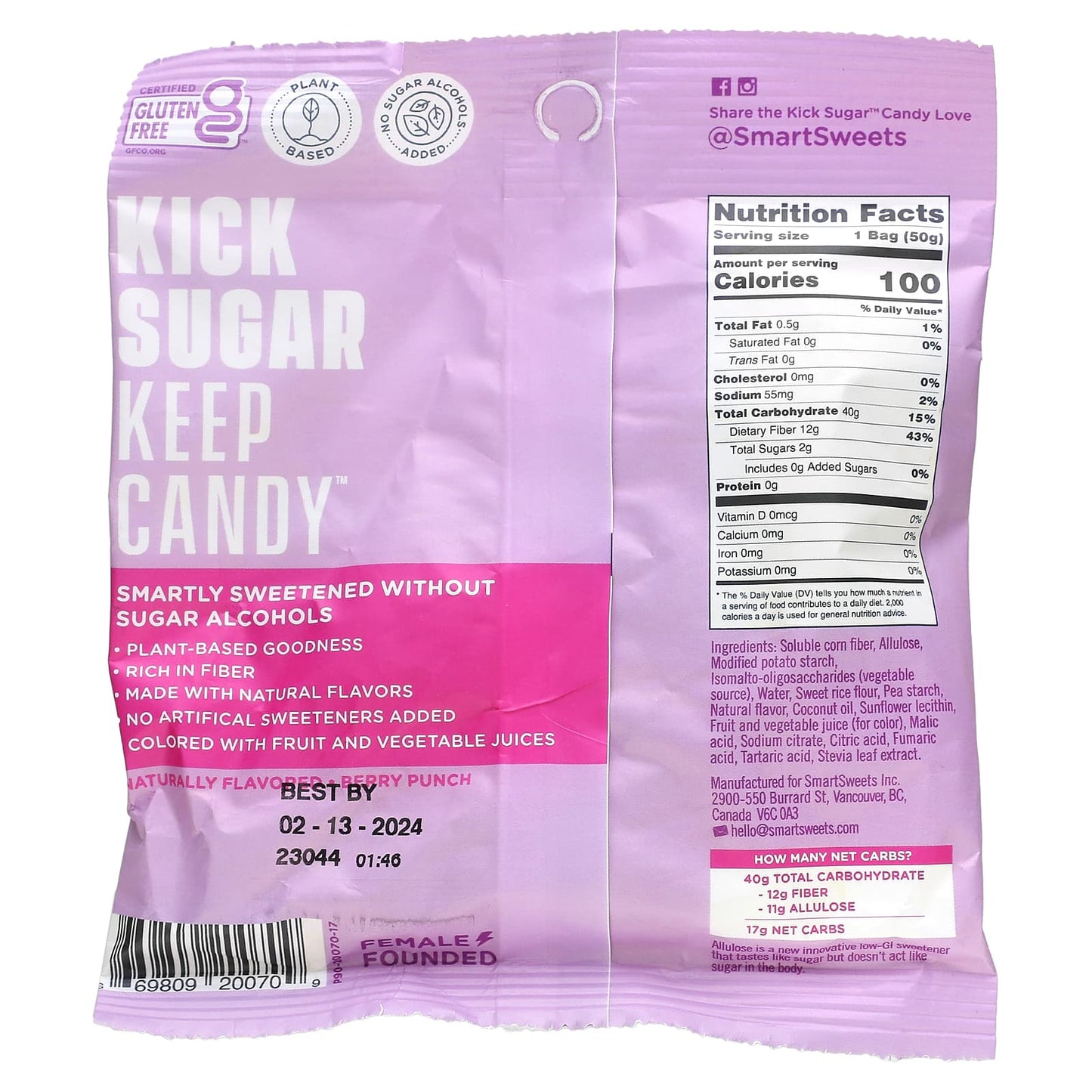 SmartSweets, Red Twists, Berry Punch, 1.8 oz (50 g)