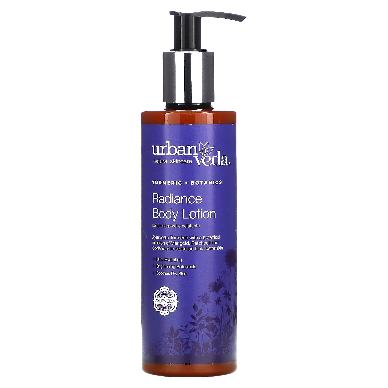 Urban Veda-Radiance Body Lotion-Turmeric + Botanics-8.5 fl oz (250 ml)