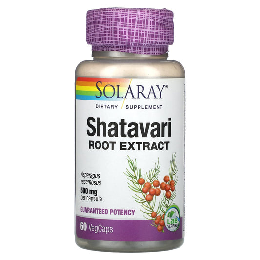 Solaray-Shatavari Root Extract-500 mg-60 VegCaps