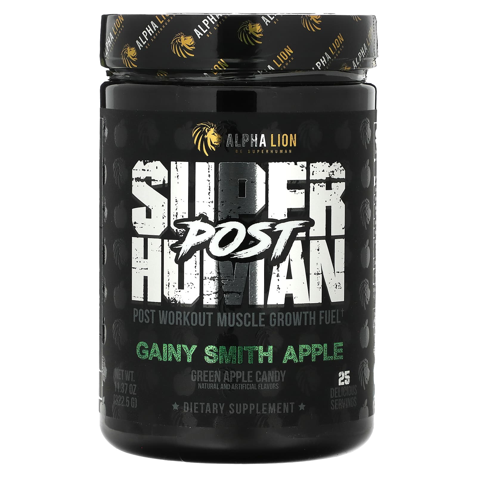 ALPHA LION-SuperHuman Post-Gainy Smith Apple-Green Apple Candy-11.37 oz (322.5 g)