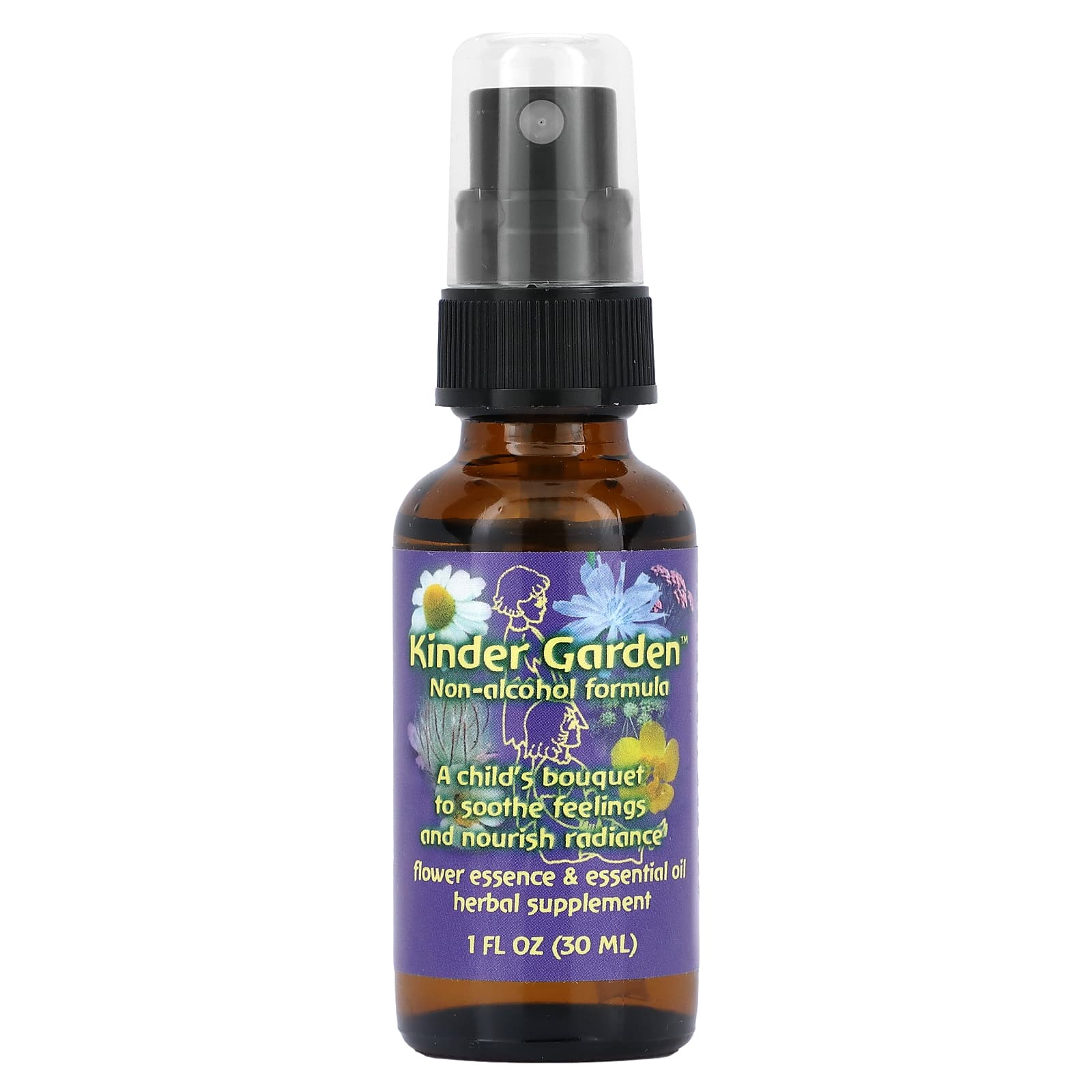 Flower Essence Services-Kinder Garden-Non-Alcohol Formula-1 oz-(30 mL)