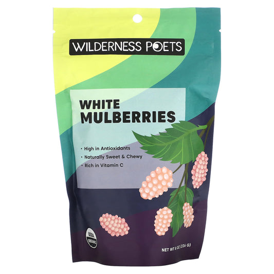 Wilderness Poets-Organic White Mulberries-8 oz (226 g)