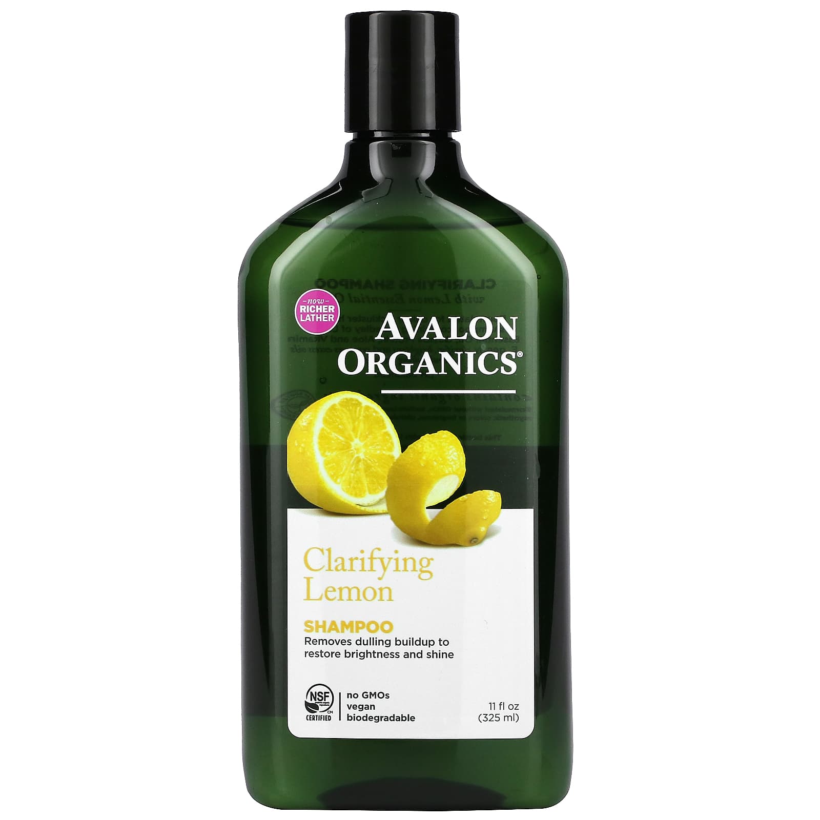 Avalon Organics-Shampoo-Clarifying Lemon-11 fl oz (325 ml)