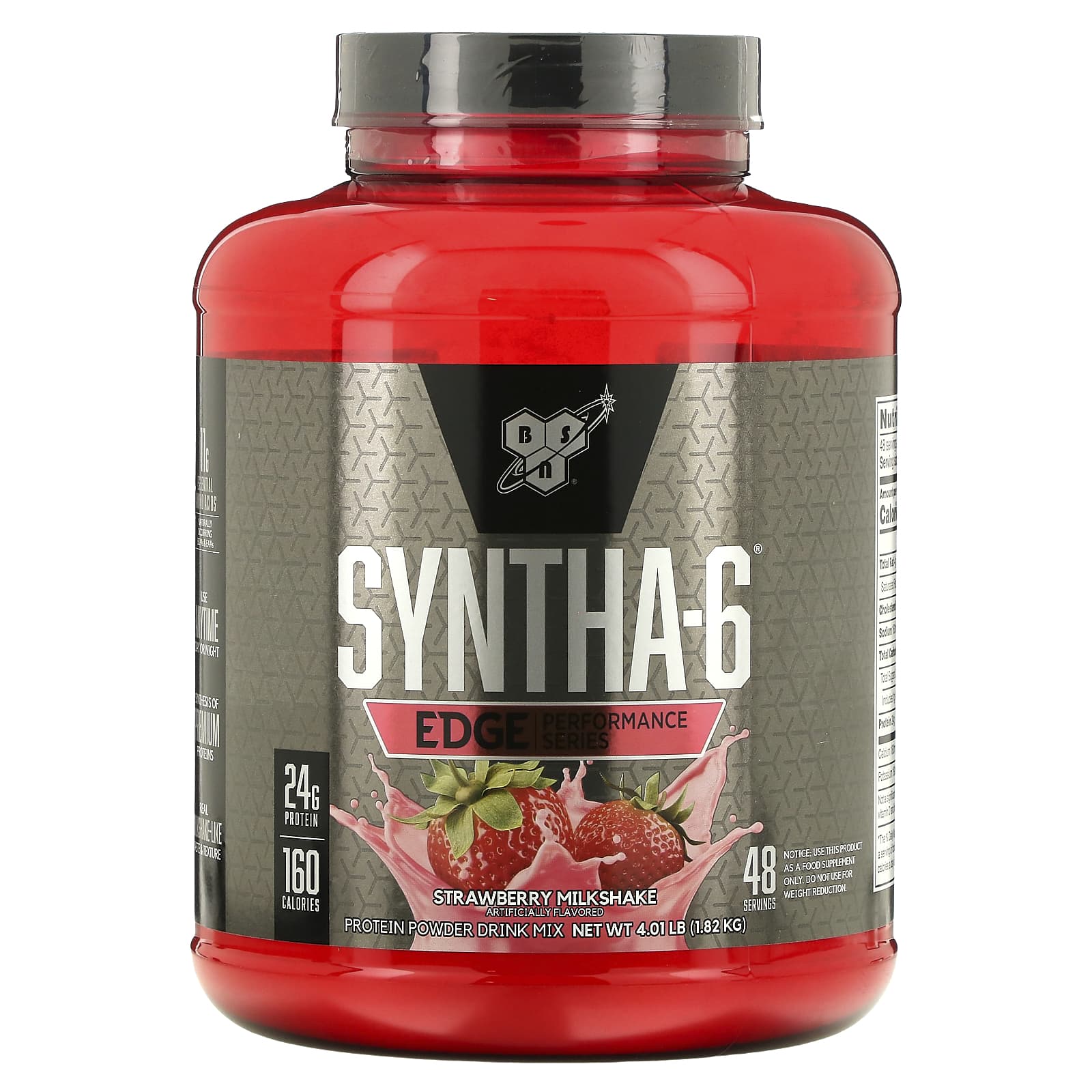 BSN-Syntha-6 Edge-Protein Powder Mix-Strawberry Milkshake-4.01 lb (1.82 kg)