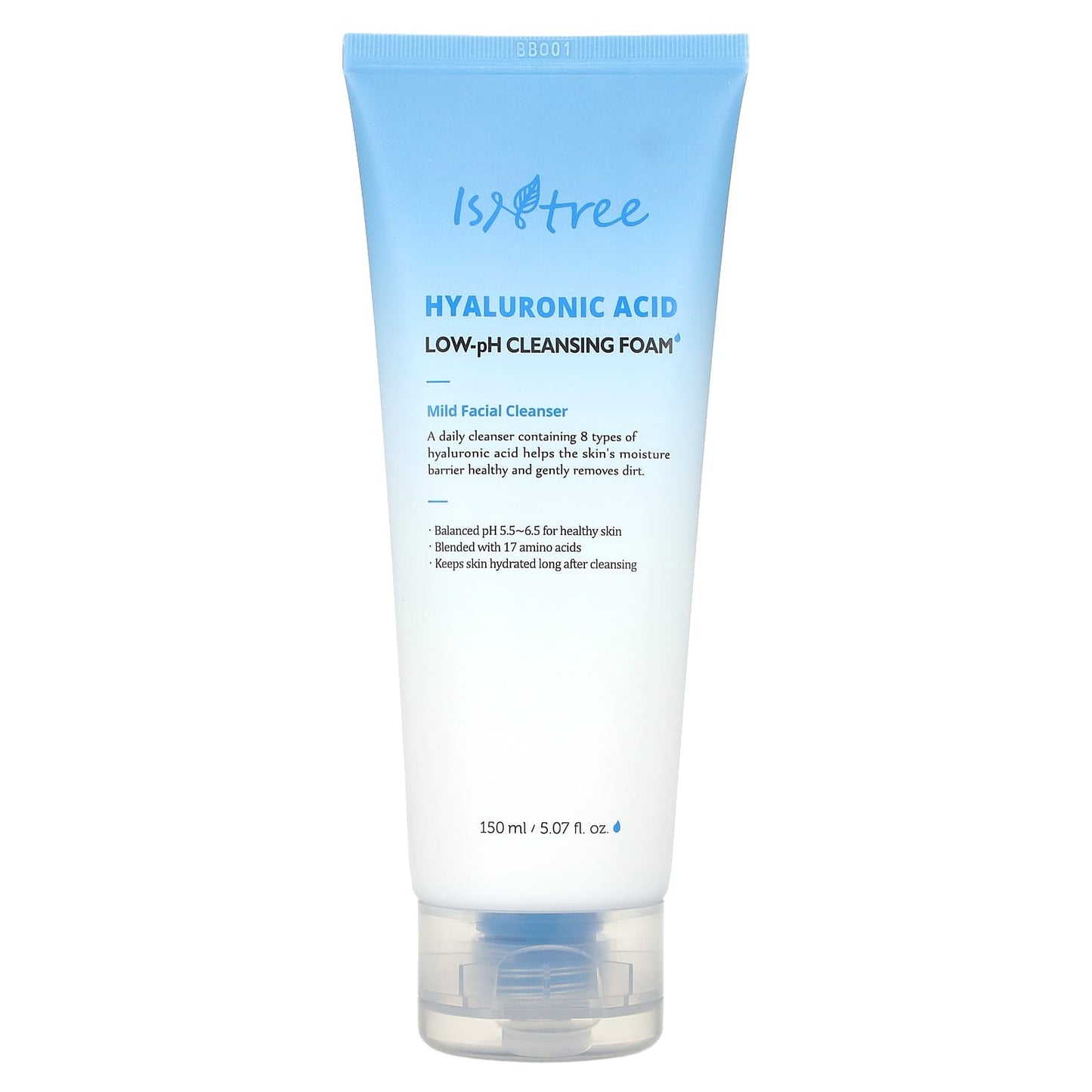 ISNtree-Hyaluronic Acid-Low-pH Cleansing Foam-5.07 fl oz (150 ml)