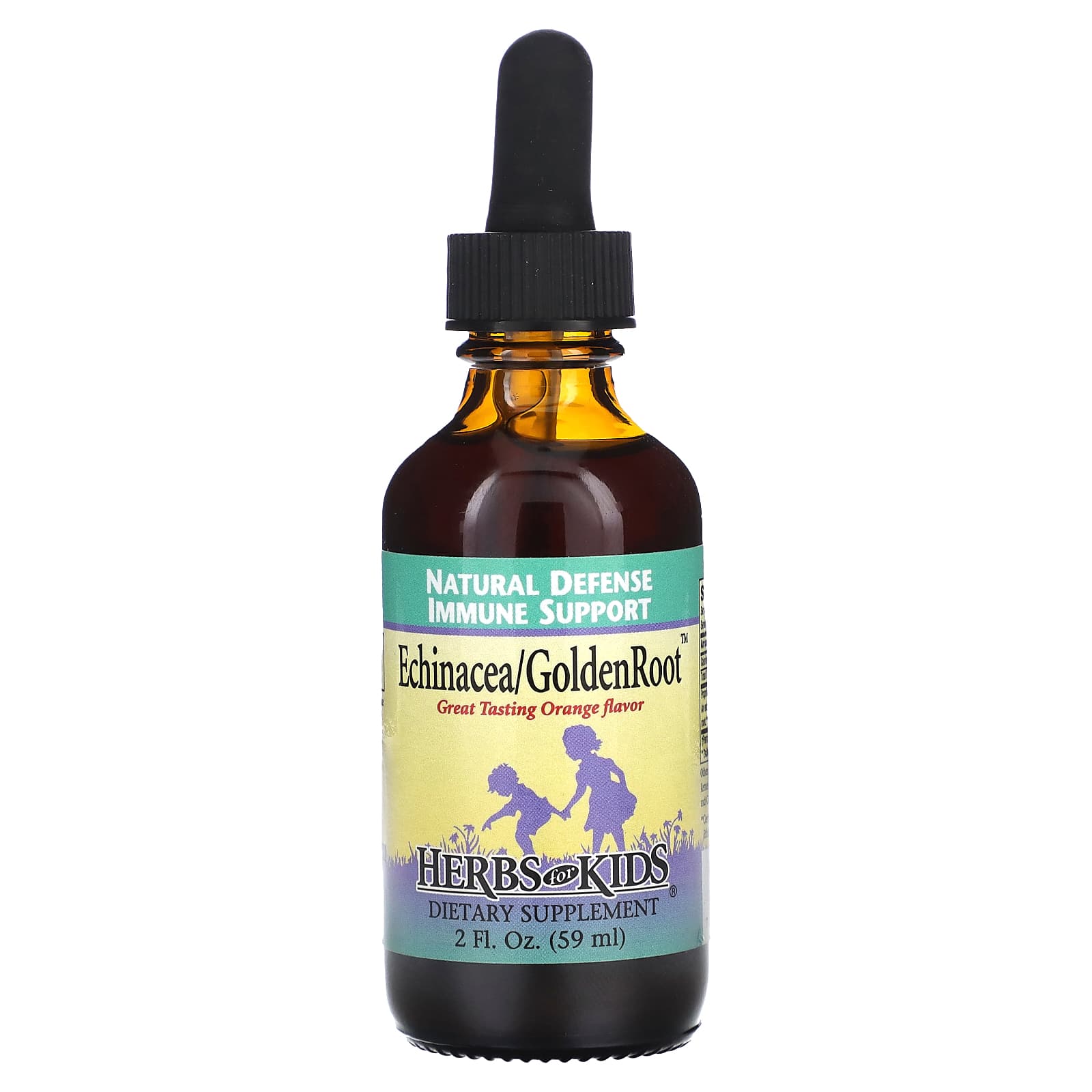 Herbs for Kids-Echinacea/GoldenRoot-Orange-2 fl oz (59 ml)