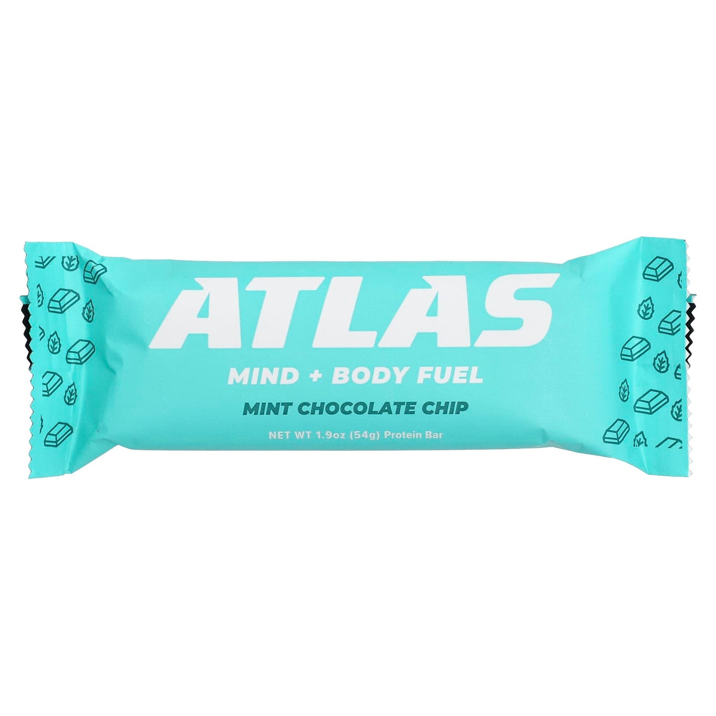 Atlas Bar, Grass-Fed Whey Protein Bar, Mint Chocolate Chip, 12 Bars, 1.9 oz (54 g) Each