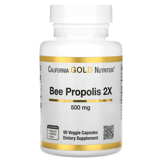 California Gold Nutrition-Bee Propolis 2X-Concentrated Extract-500 mg-90 Veggie Caps