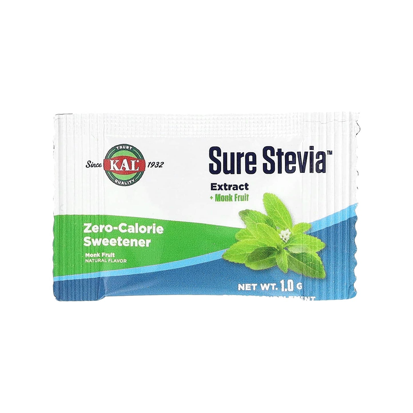 KAL, Sure Stevia Extract + Monk Fruit, 100 Packets, 3.5 oz (100 g)