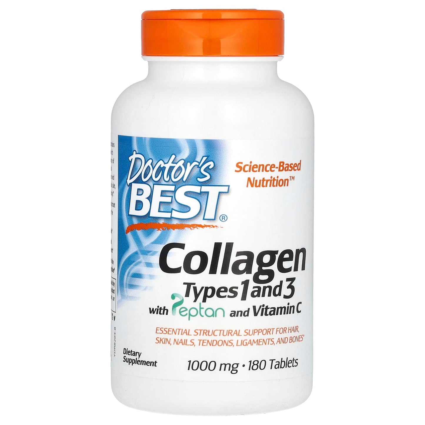 Doctor's Best-Collagen Types 1 and 3 with Peptan and Vitamin C-180 Tablets