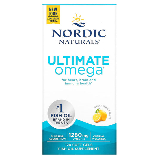 Nordic Naturals-Ultimate Omega-Lemon-1,280 mg-120 Soft Gels (640 mg per Soft Gel)