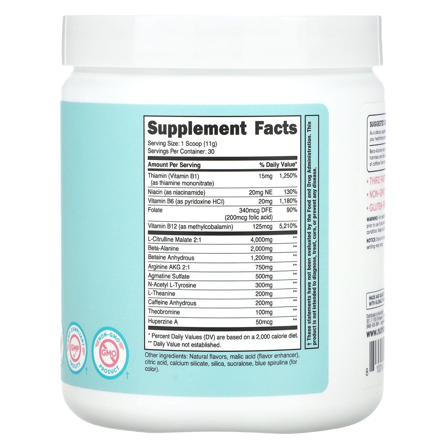 Nutricost, Women, Pre-Workout Complex With Vitamin B12 & Folate, Blue Raspberry, 12 oz (342 g)