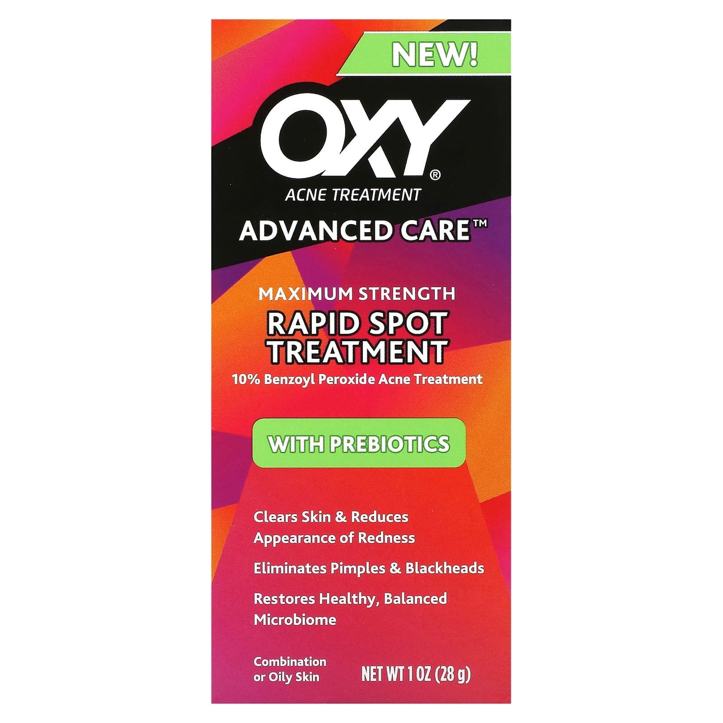 Oxy Skin Care, Advanced Care, Rapid Spot Treatment with Prebiotics, Maximum Strength, 1 oz (28 g)