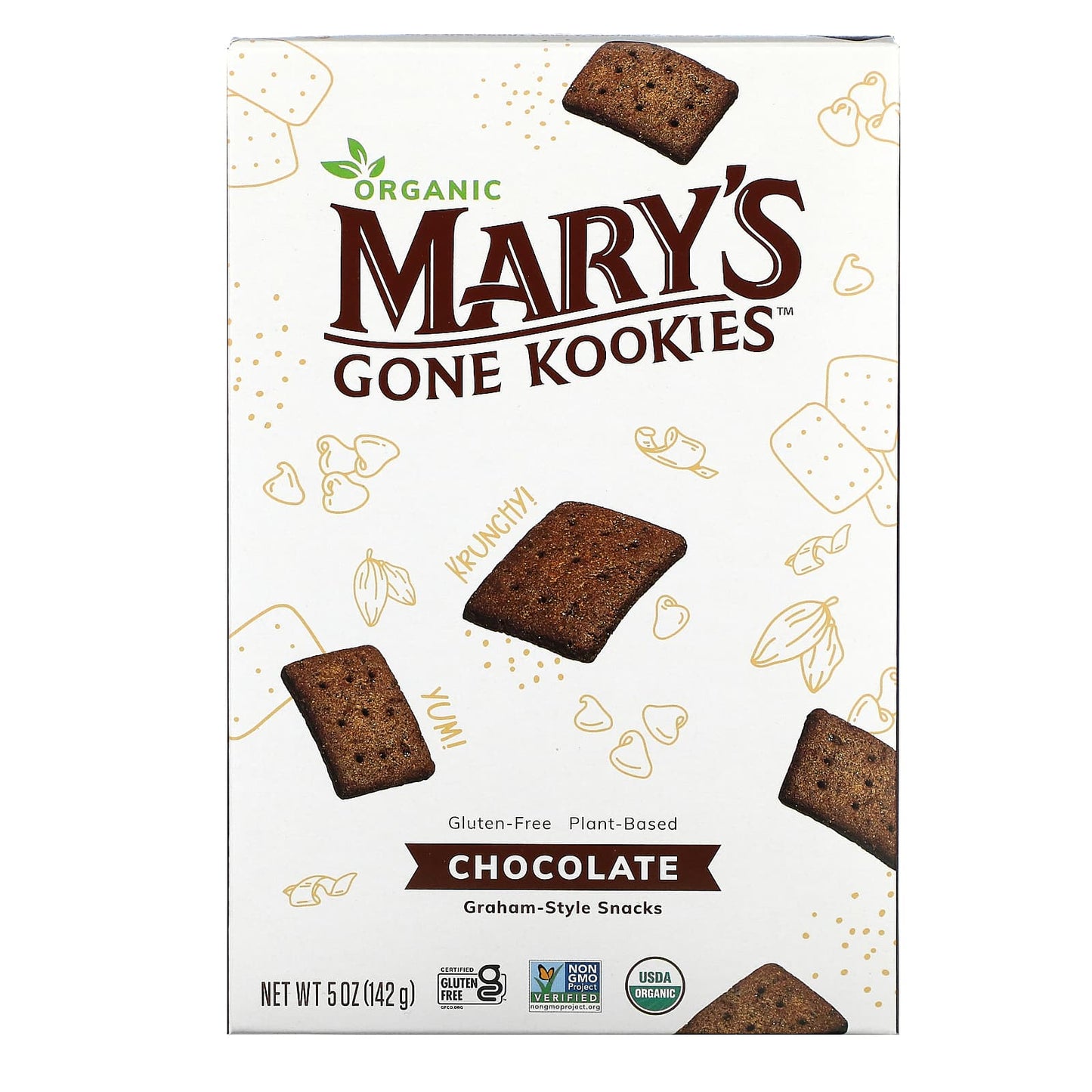 Mary's Gone Crackers-Organic Graham Style Snacks-Chocolate-5 oz (142 g)