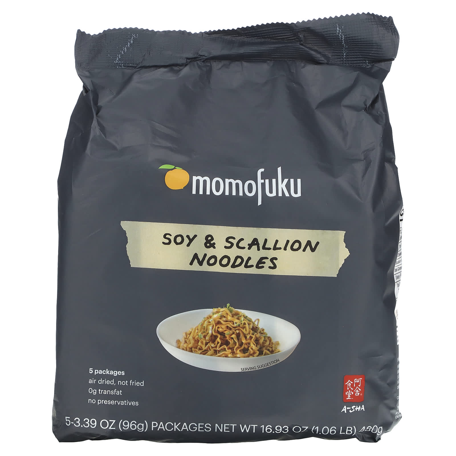 Momofuku-Soy & Scallion Noodles-5 Packs-3.39 oz (96 g) Each