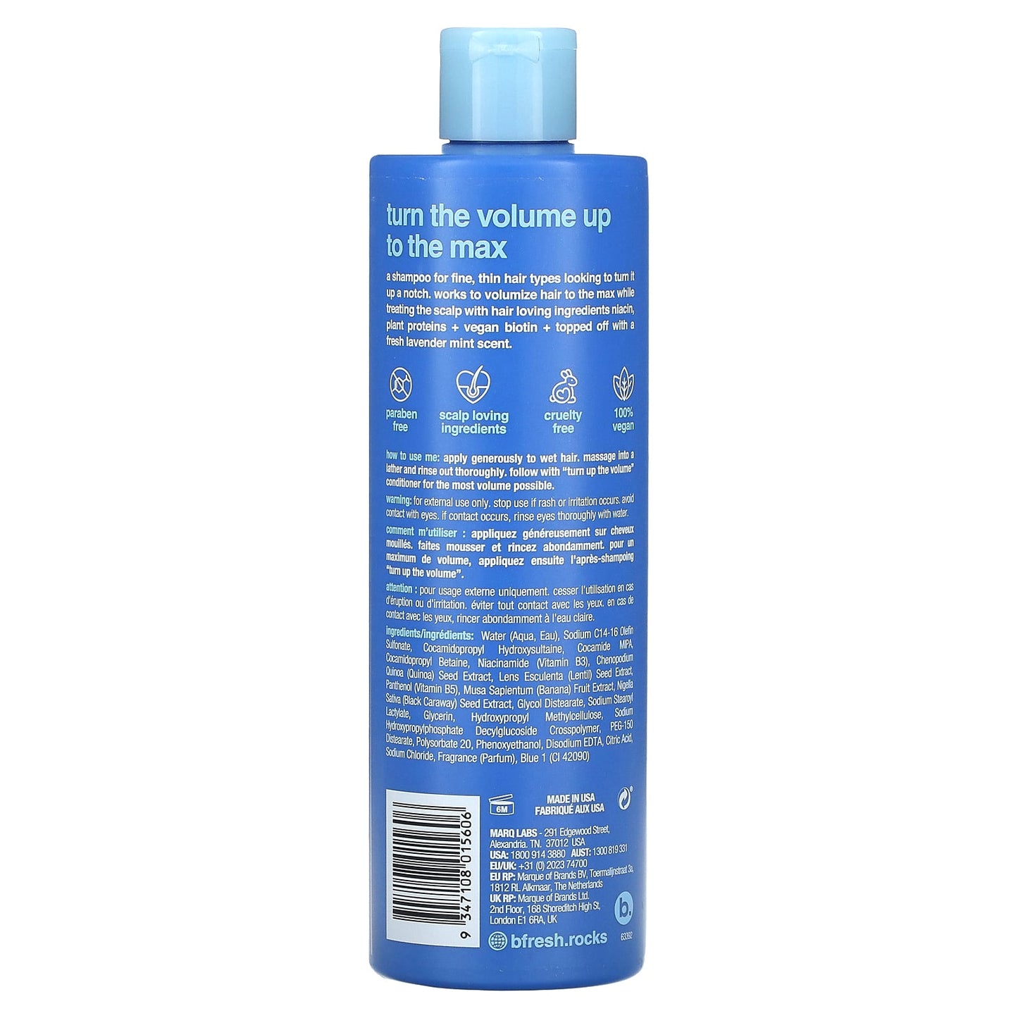 b.fresh, Turn Up the Volume, Volumizing Shampoo, For Fine, Thin Hair, Lavender Mist, 12 fl oz (355 ml)