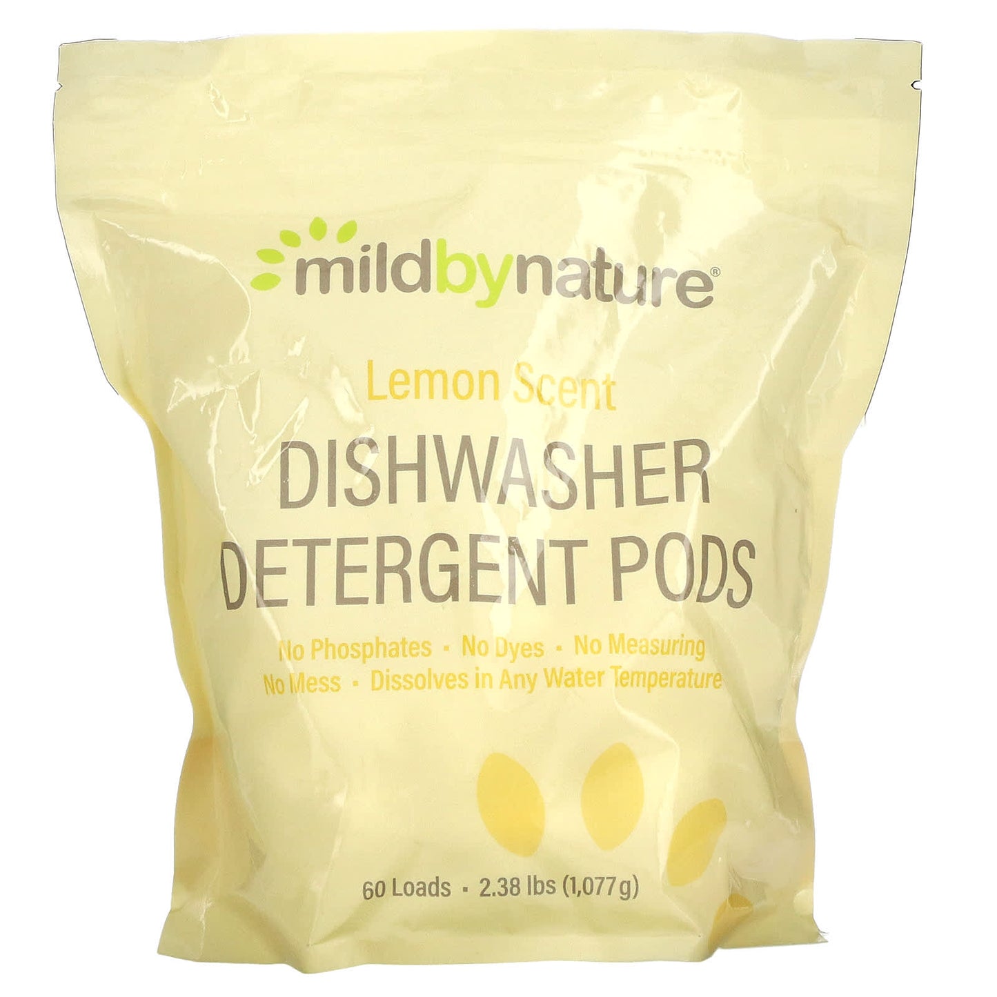 Mild By Nature-Automatic Dishwashing Detergent Pods-Lemon Scent-60 Loads-2.38 lbs-36.48 oz (1,077 g)