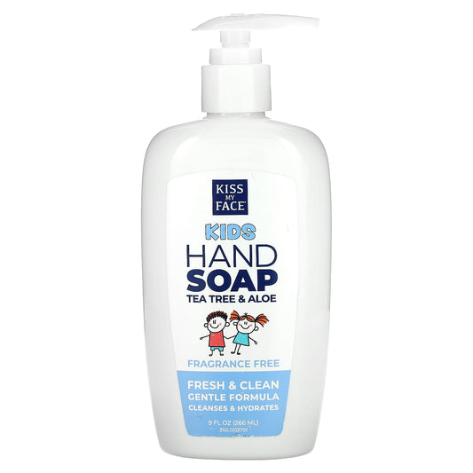 Kiss My Face-Kids Tea Tree & Aloe Hand Soap-Fragrance Free-9 fl oz (266 ml)