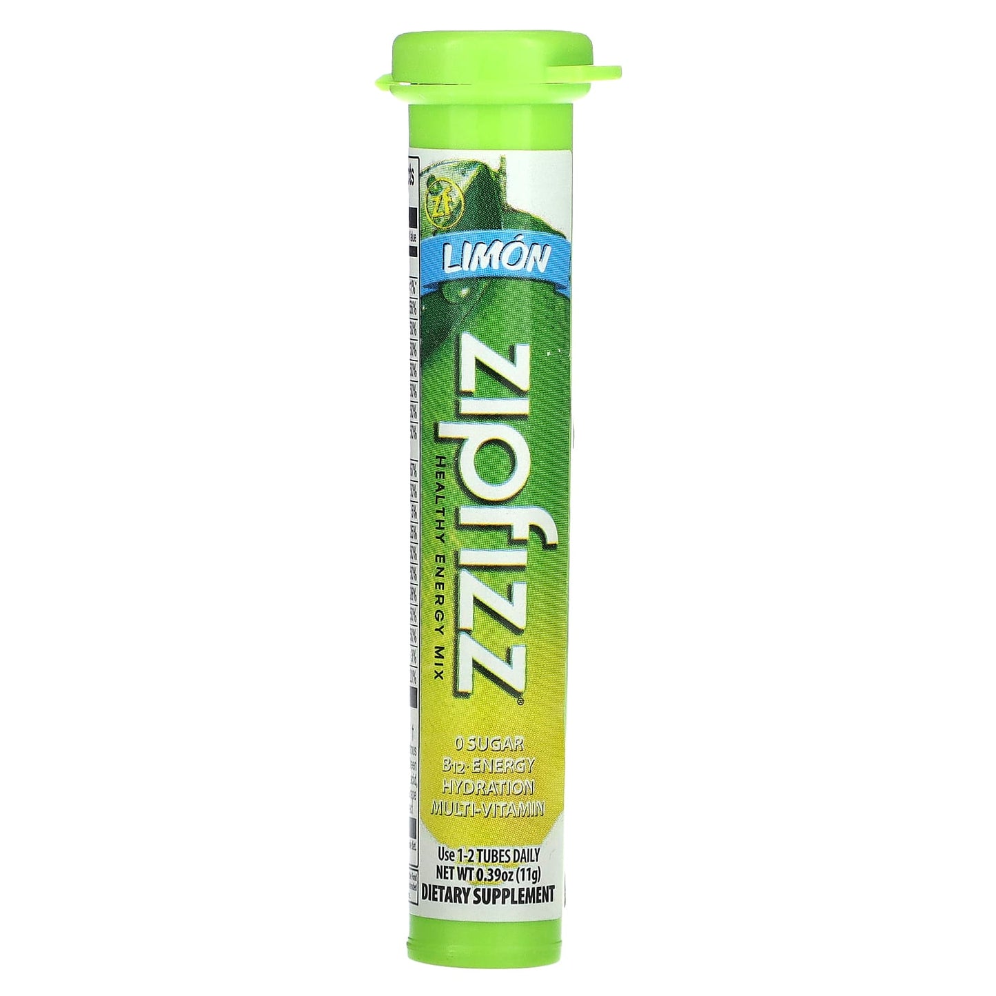 Zipfizz, Healthy Energy Mix with Vitamin B12, Limon, 20 Tubes, 0.39 oz (11 g) Each