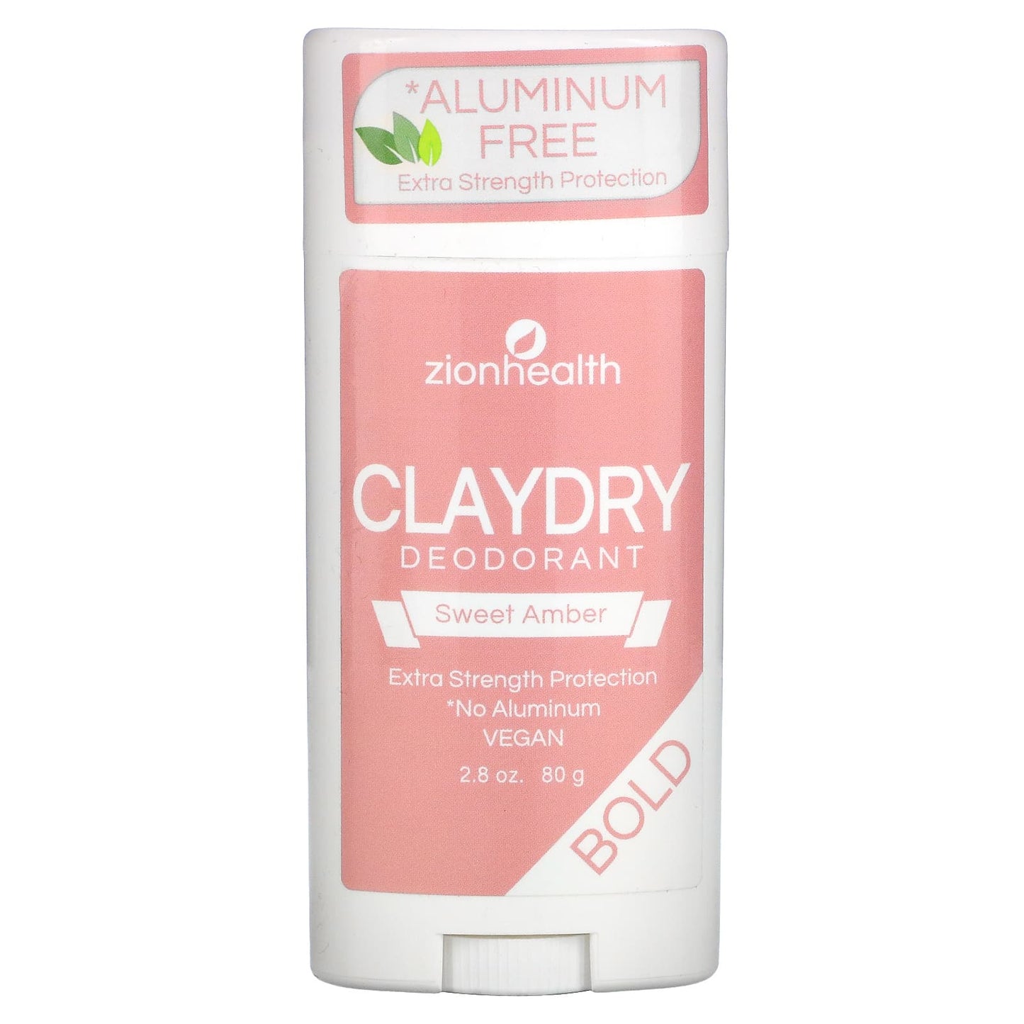 Zion Health-Bold-ClayDry Deodorant-Sweet Amber-2.8 oz (80 g)