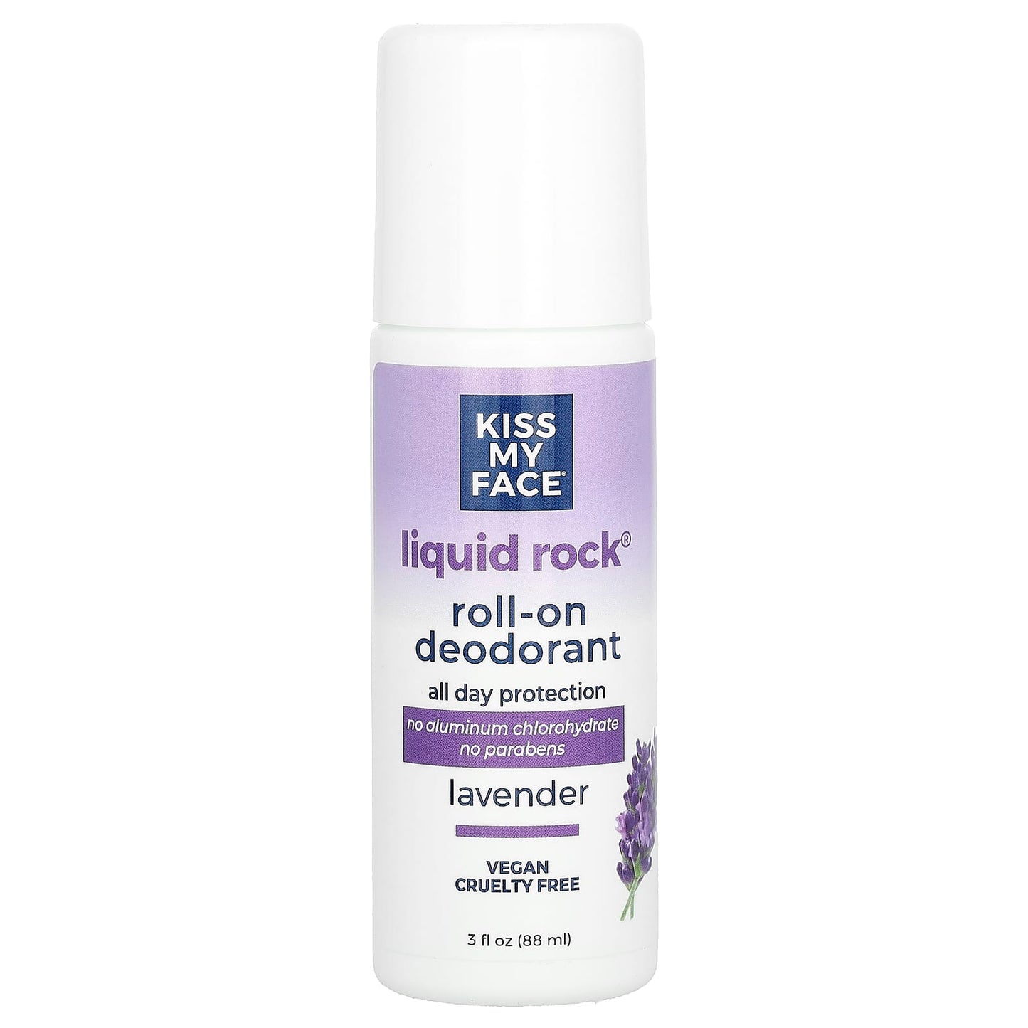 Kiss My Face-Liquid Rock-Roll-On Deodorant-Lavender-3 fl oz (88 ml)