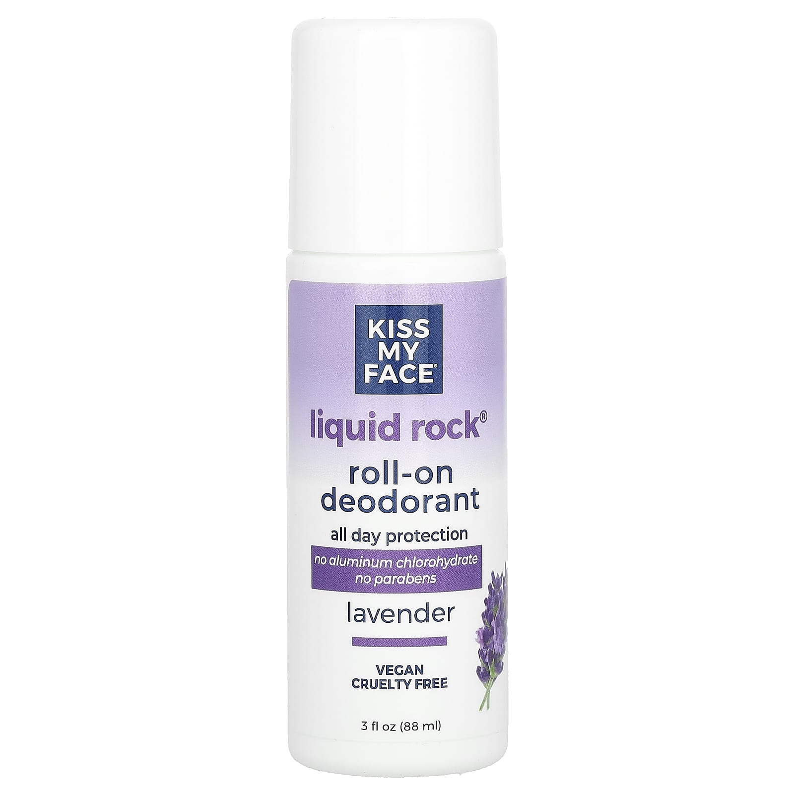 Kiss My Face-Liquid Rock-Roll-On Deodorant-Lavender-3 fl oz (88 ml)