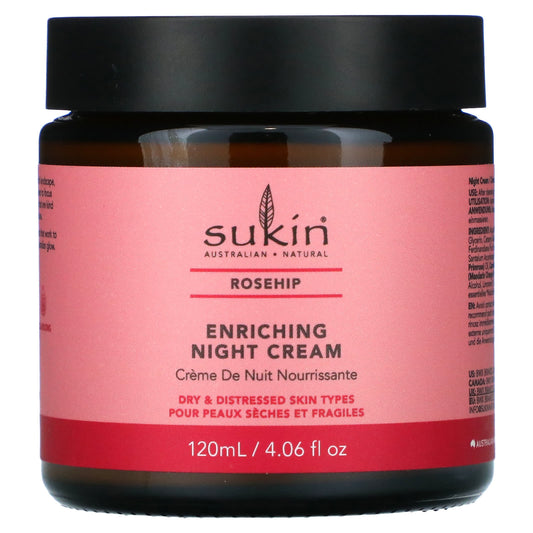 Sukin-Enriching Night Cream-Rosehip-4.06 fl oz (120 ml)