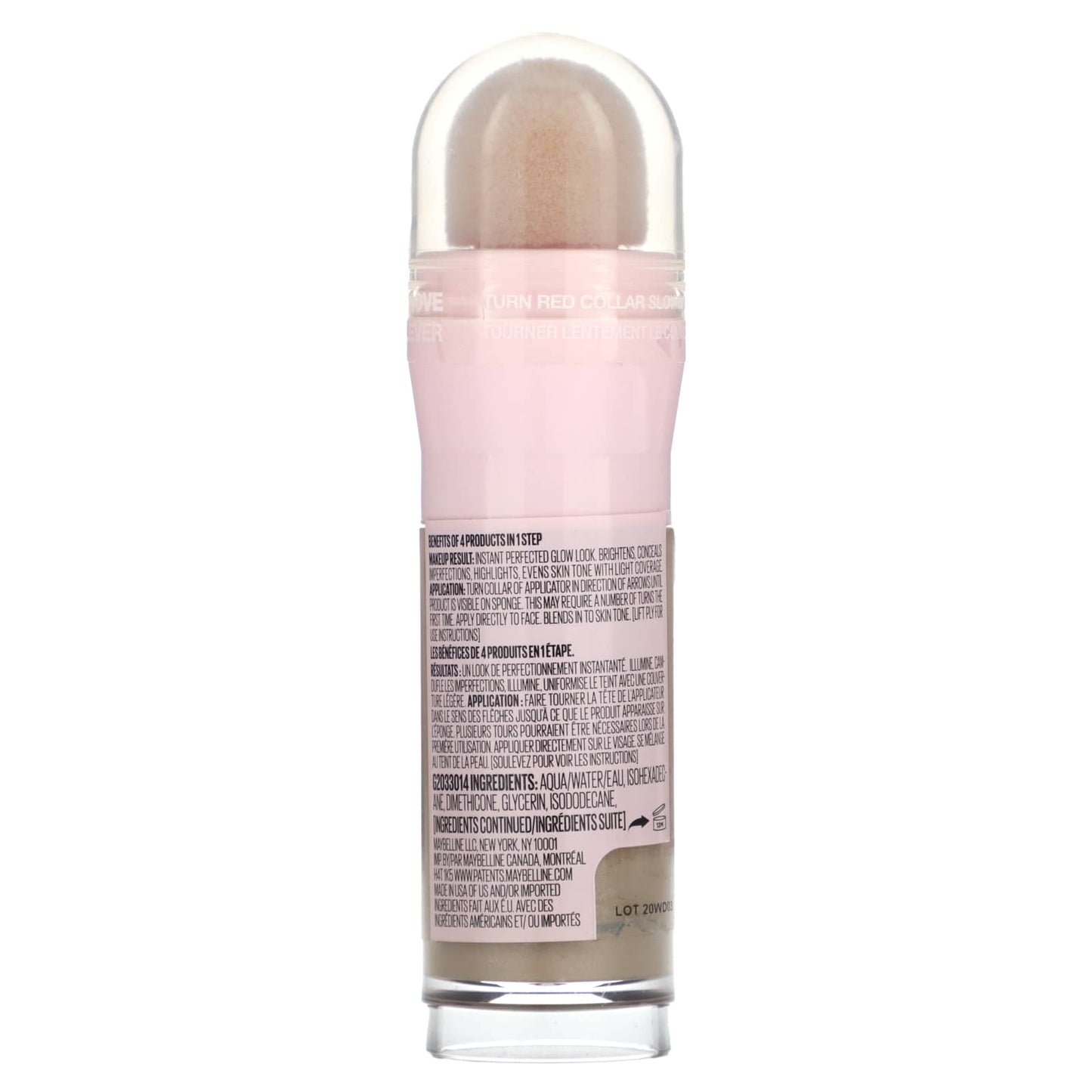 Maybelline, Instant Age Rewind, Perfector 4-in-1 Glow Makeup, 01 Light, 0.68 fl oz (20 ml)