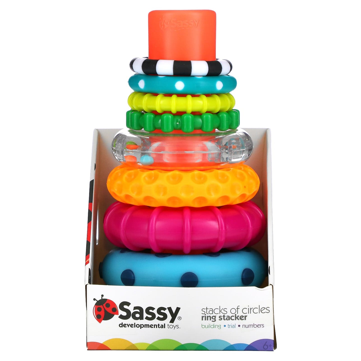 Sassy-Stack of Circles-Ring Stacker- 10 Piece Set