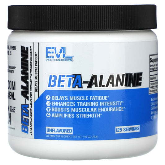 EVLution Nutrition-Beta-Alanine-Unflavored-7.05 oz (200 g)