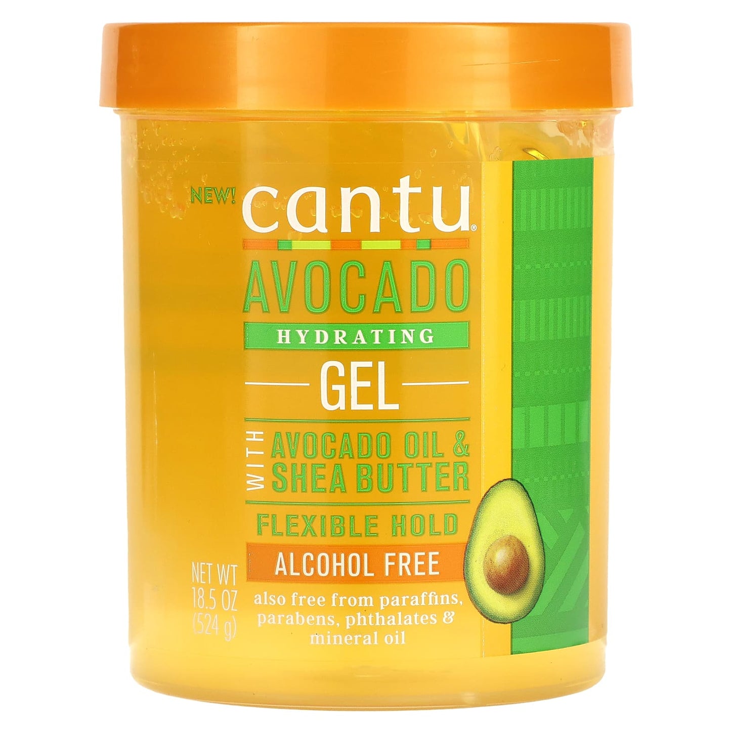 Cantu-Avocado Hydrating Gel-Alcohol Free-18.5 oz (524 g)