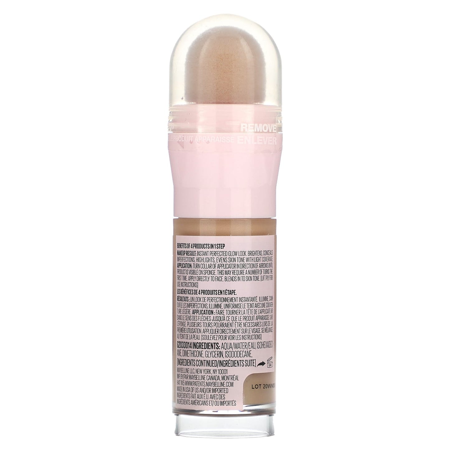 Maybelline, Instant Age Rewind, Perfector 4-in-1 Glow Makeup, 0.5 Fair-Light Cool, 0.68 fl oz (20 ml)